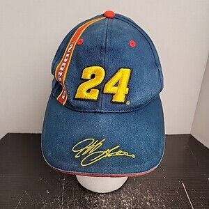 Nascar Jeff Gordon Strapback Hat Cap Mens Embroidered Dupont Logo Script 24 Y2K